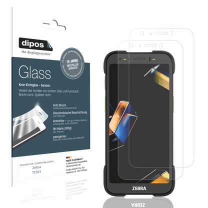 Matte Displayschutzfolie von dipos passend für Zebra TC501, 9H kratzfest und blasenfrei montiert