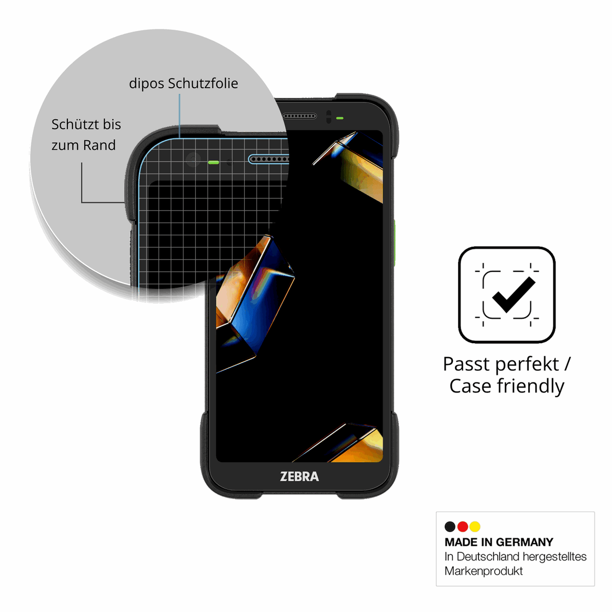 Besonders flexibler Displayschutz mit Anti-Shock-Schicht im Materialmix