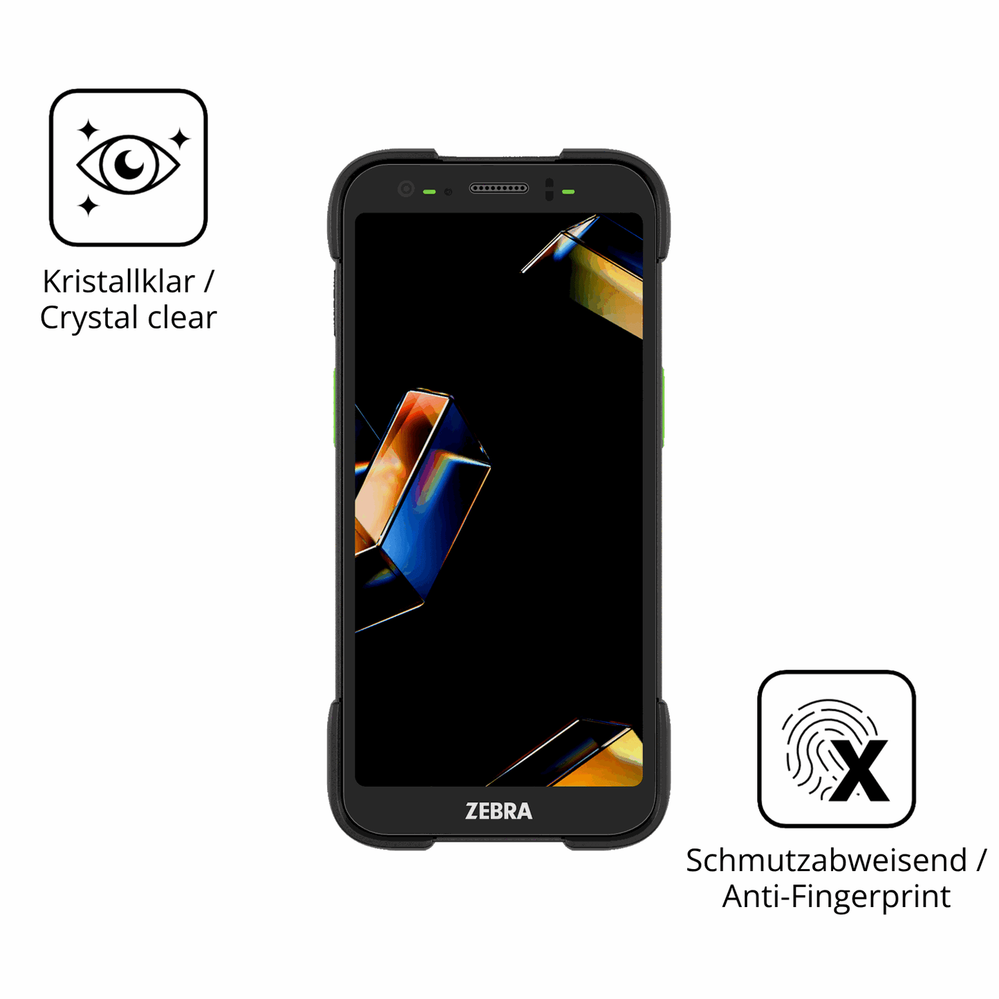 Flexible TPU-Folie passend zugeschnitten für Zebra TC701, vollständige Abdeckung