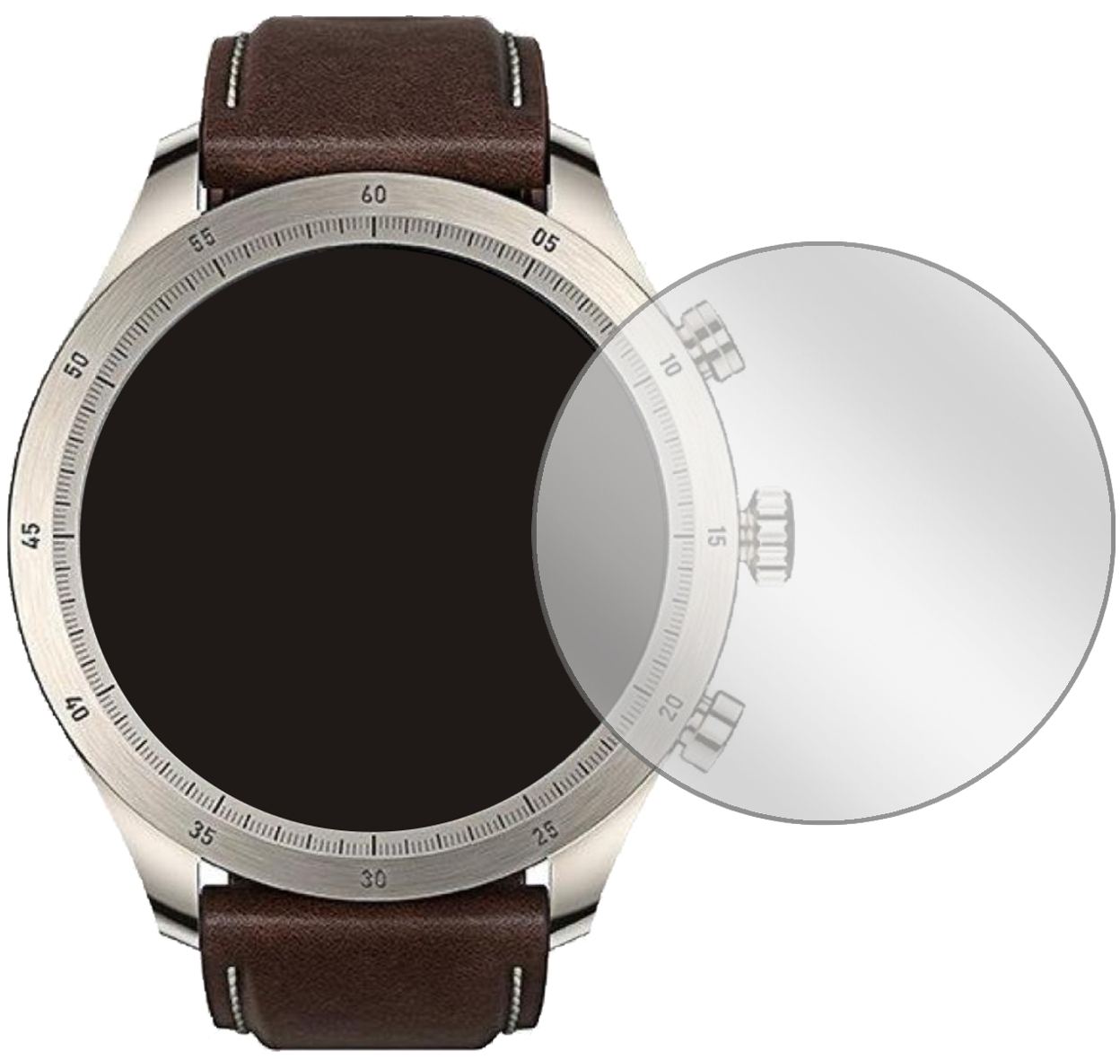 2x Schutzfolie klar für Zepp Z Smartwatch Display-Schutzfolie