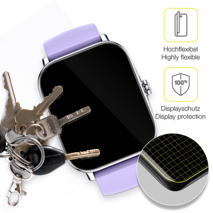 dipos Displayschutz für Zhizhi Smartwatch P90 1.85 Zoll, transparente Oberfläche, geringe Dicke und perfekte Passform