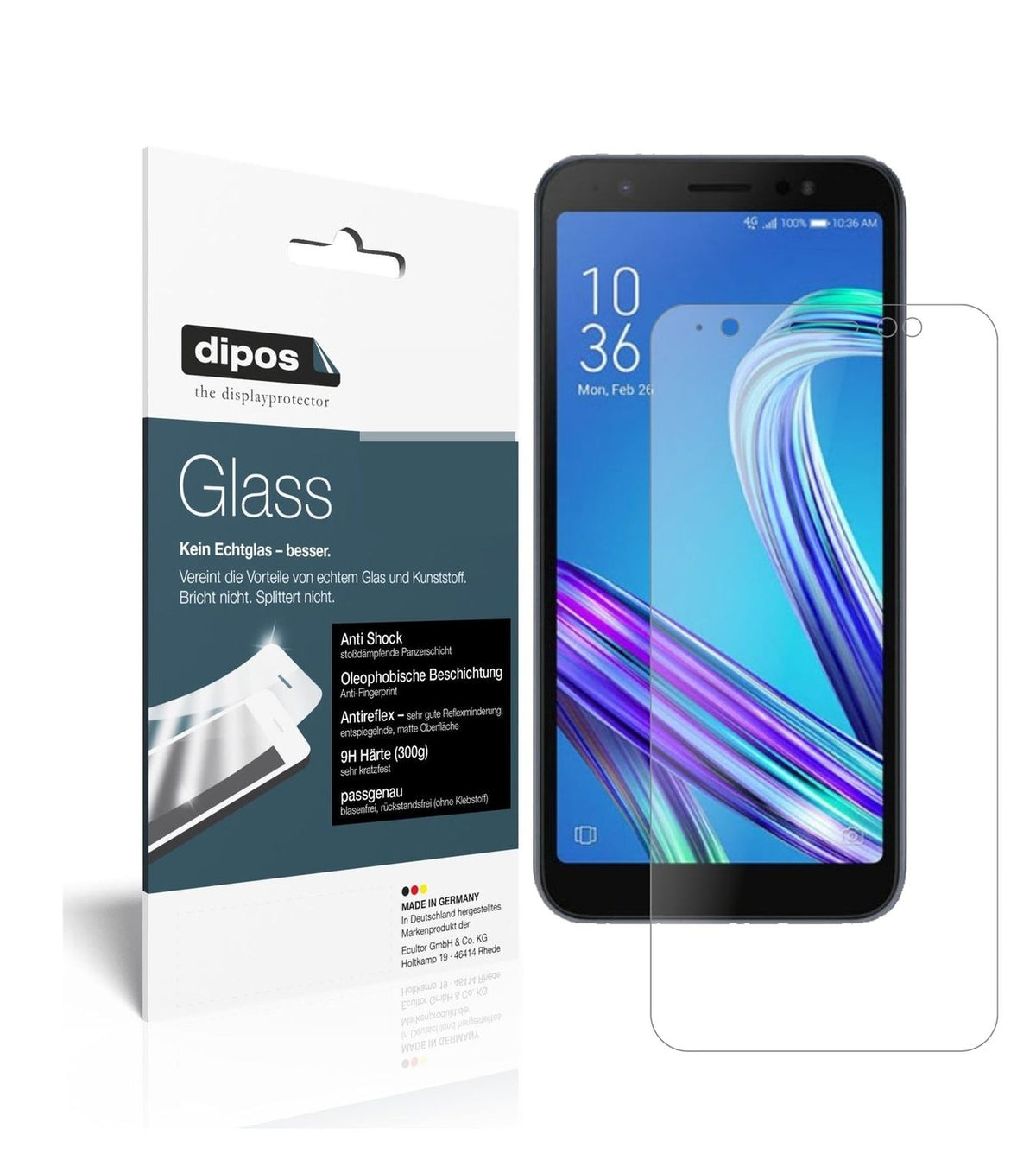1x 9H Schutzfolie matt für Asus Zenfone Live L1 ZA550KL Panzerfolie