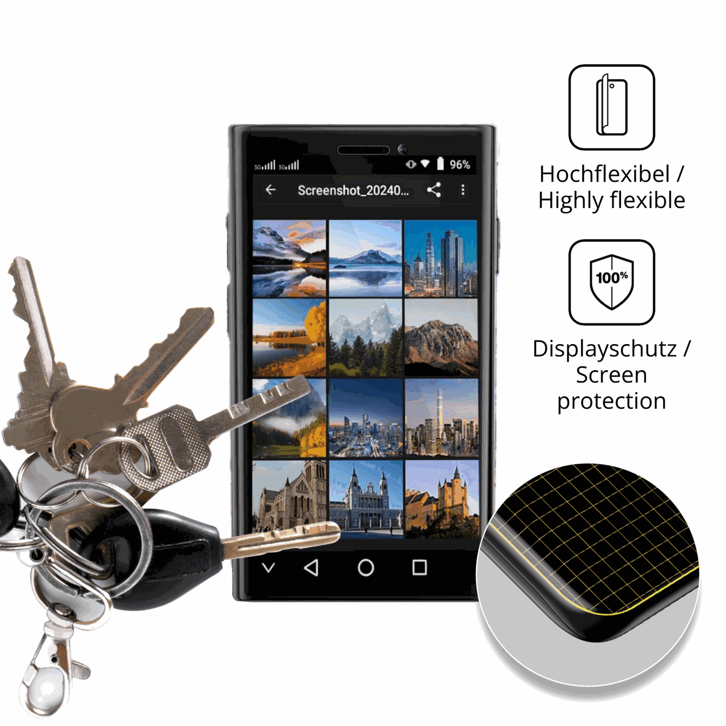 dipos Displayschutz für ZOKOE XS-24-Pro, transparente Oberfläche, geringe Dicke und perfekte Passform