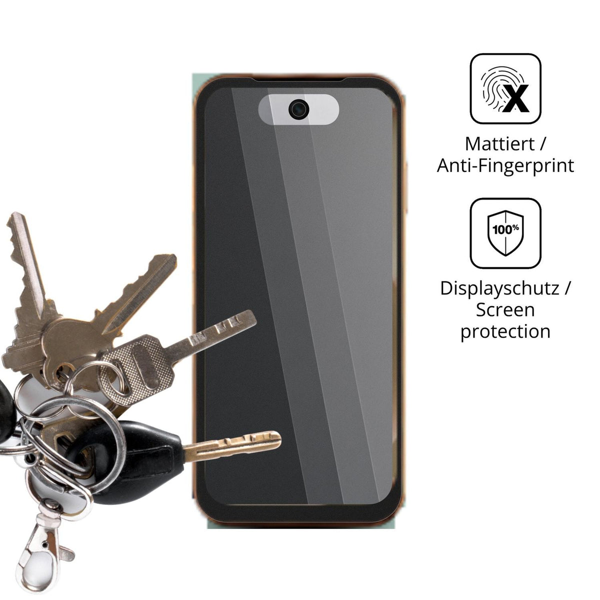 dipos Displayschutz für ZOKOE XS19PRO, mattierte Oberfläche, Blickschutzfilter und perfekter Passform
