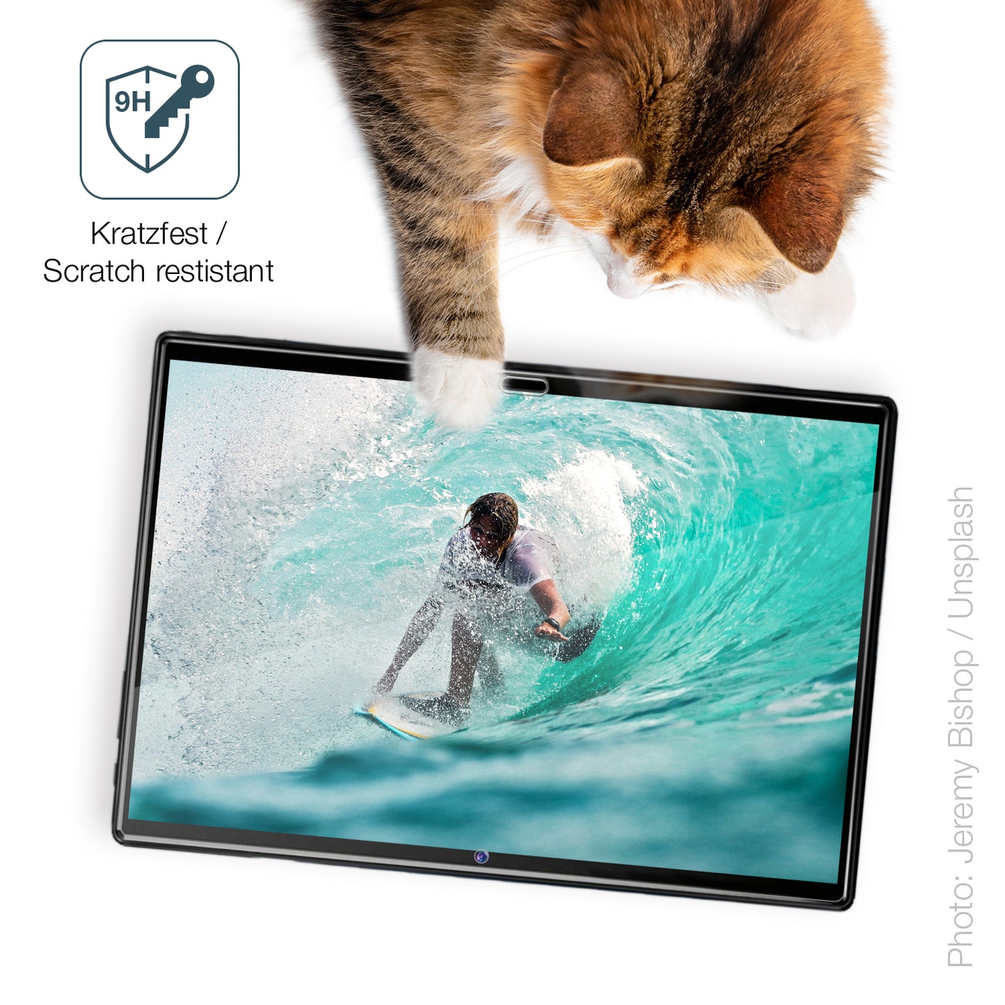 dipos Displayschutz für ZONKO 116 10.1 Zoll, transparente Oberfläche, perfekte Passform auch für die Rundungen
