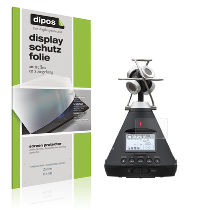 Matte Displayschutzfolie von dipos passend für Zoom H3-VR, präziser Zuschnitt und blasenfrei montiert