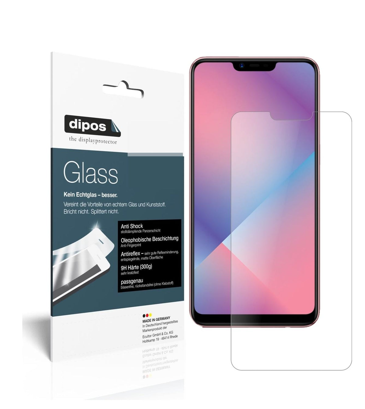 1x 9H Schutzfolie matt für Oppo A5 Panzerfolie