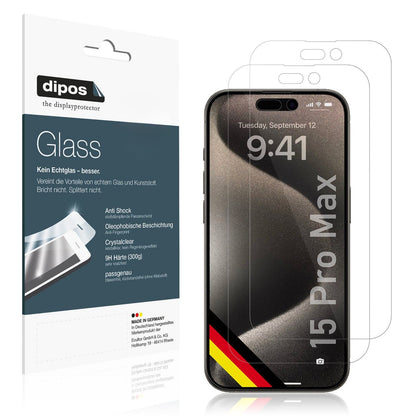 1x 9H Schutzfolie für Apple iPhone 15 Pro Max Panzerfolie