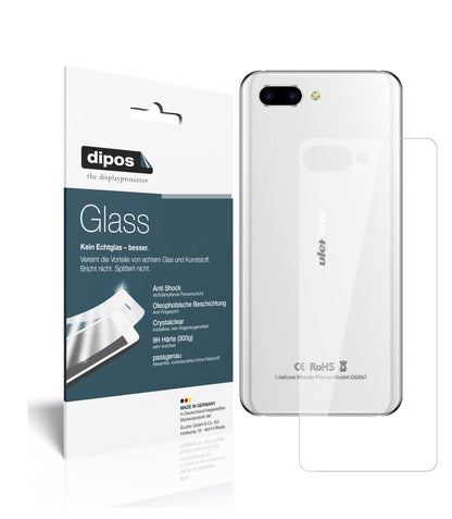 1x 9H Schutzfolie für Ulefone T2 Pro Rückseite Panzerfolie