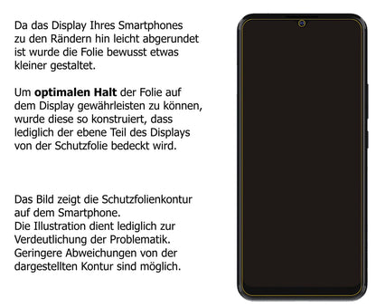dipos Displayschutz für ZTE Blade V2021 5G, transparente Oberfläche, perfekte Passform auch für die Rundungen