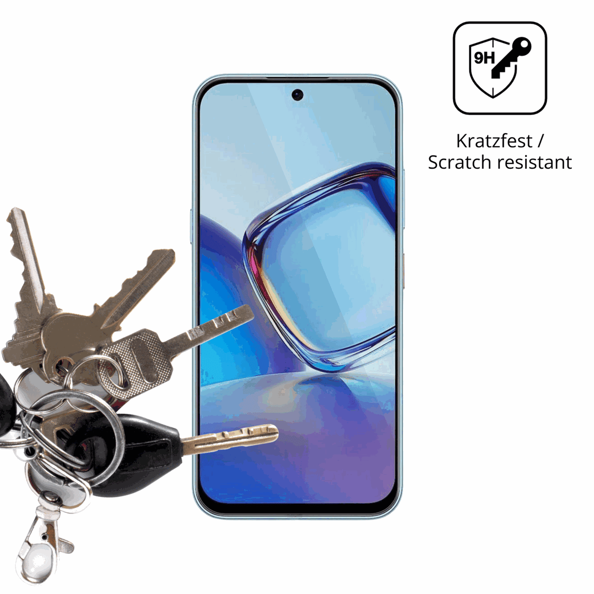 dipos Displayschutz f�r ZTE Blade V80 Vita, transparente Oberfl�che, perfekte Passform auch f�r die Rundungen