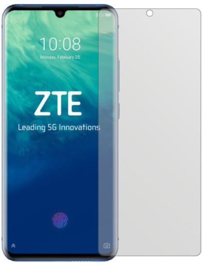 ZTEAxon 10s Pro 5G mit aufgebrachter dipos Displayschutzfolie, die lästige Fingerabdrücke minimiert