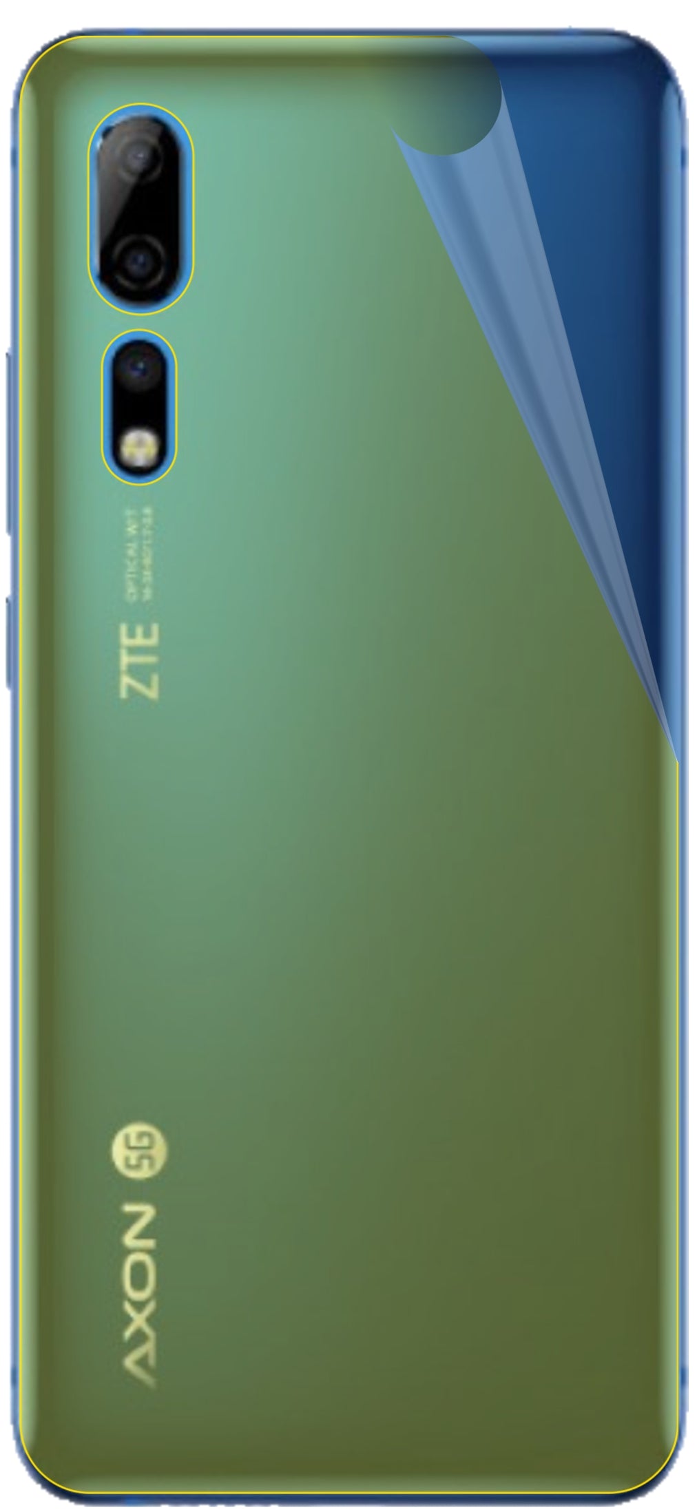 3x 3D Full Cover Schutzfolie für ZTE Axon 10s Pro Rückseite
