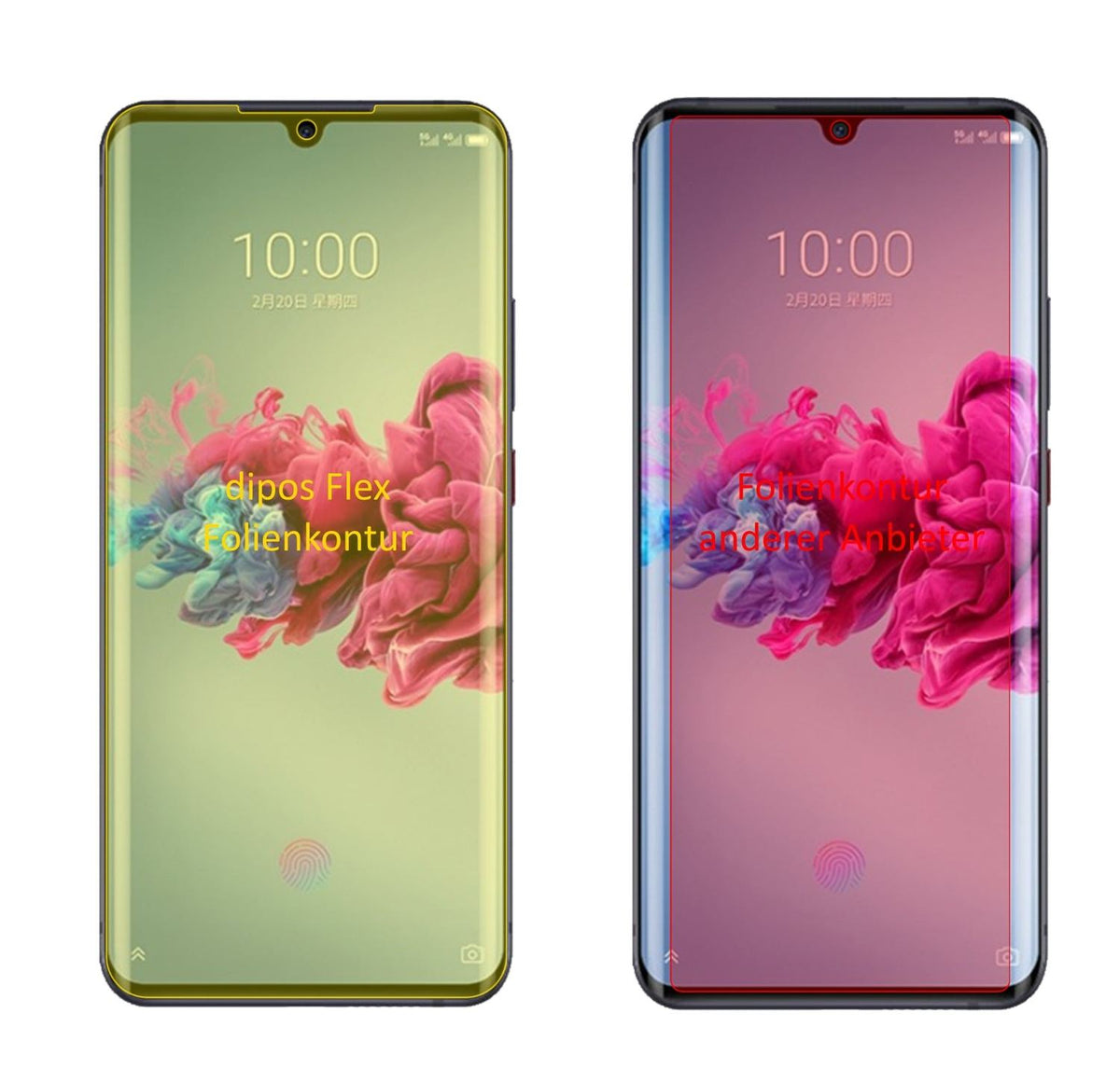 3x 3D Full Cover Schutzfolie für ZTE Axon 11