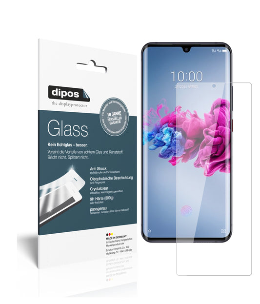 Klare Displayschutzfolie von dipos passend für ZTE Axon 11, 9H kratzfest und blasenfrei montiert