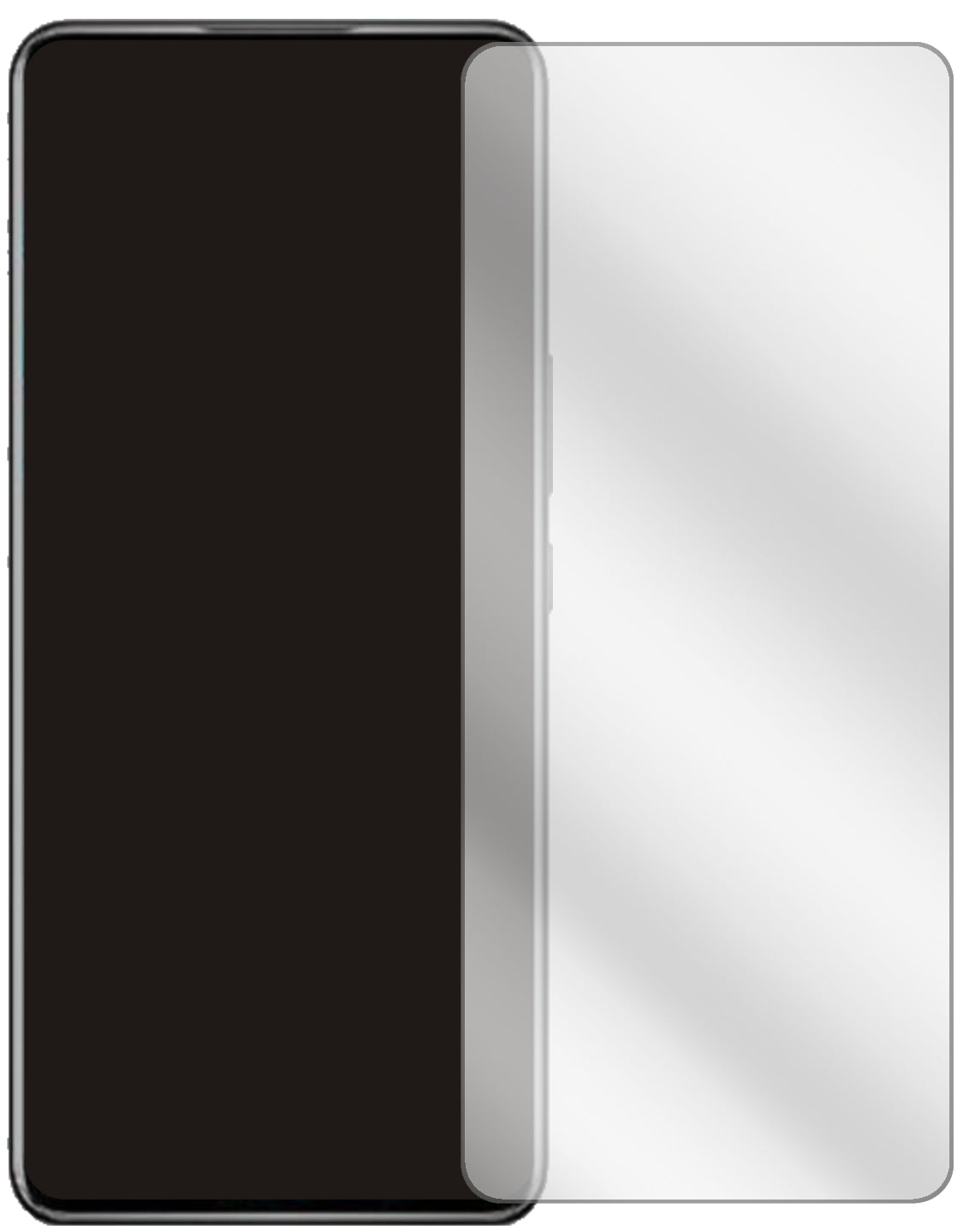 ZTEAxon 30 mit aufgebrachter dipos Displayschutzfolie, glasklare Darstellung ohne Einschränkungen