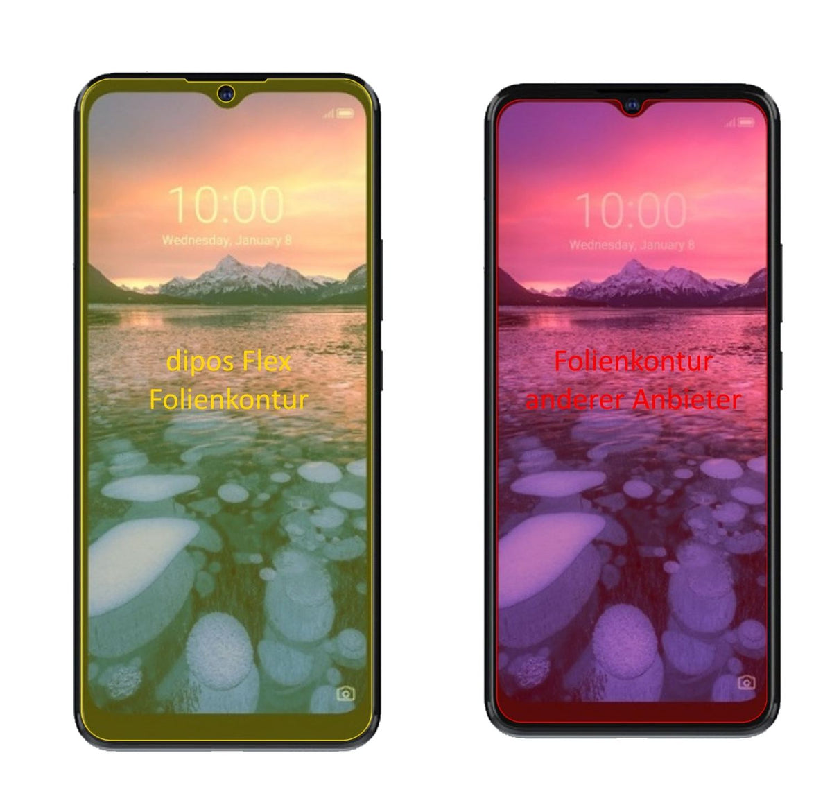 2x 3D Full Cover Schutzfolie für ZTE Blade 20 5G