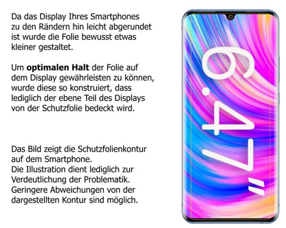 Blickschutzfolie für ZTE Blade 20 Pro 5G matt Schutzfolie Privacy