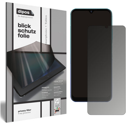Blickschutzfolie von dipos passend für ZTE Blade V30 Vita, präziser Zuschnitt und blasenfrei montiert