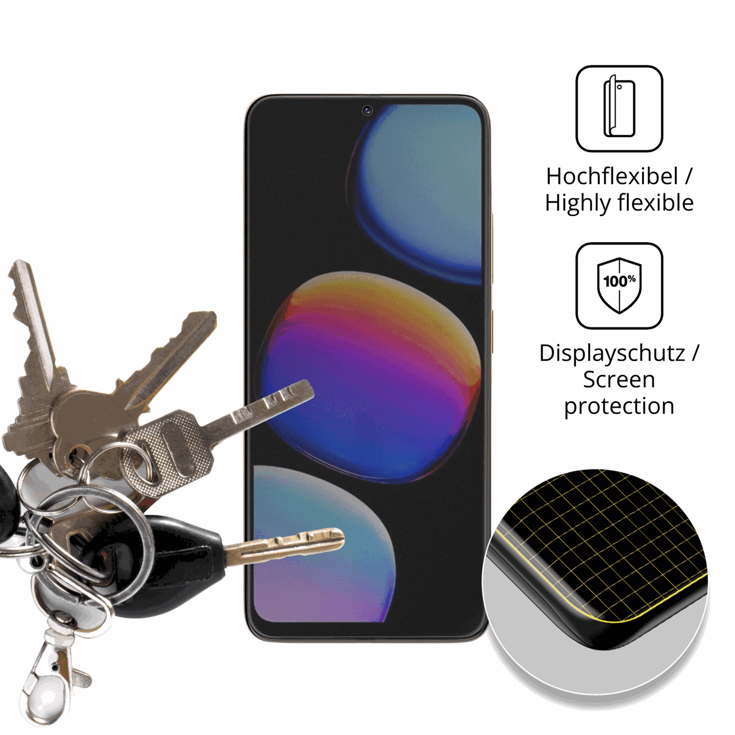 Full Cover Privacy Blickschutzfolie für ZTE Blade V80 Max