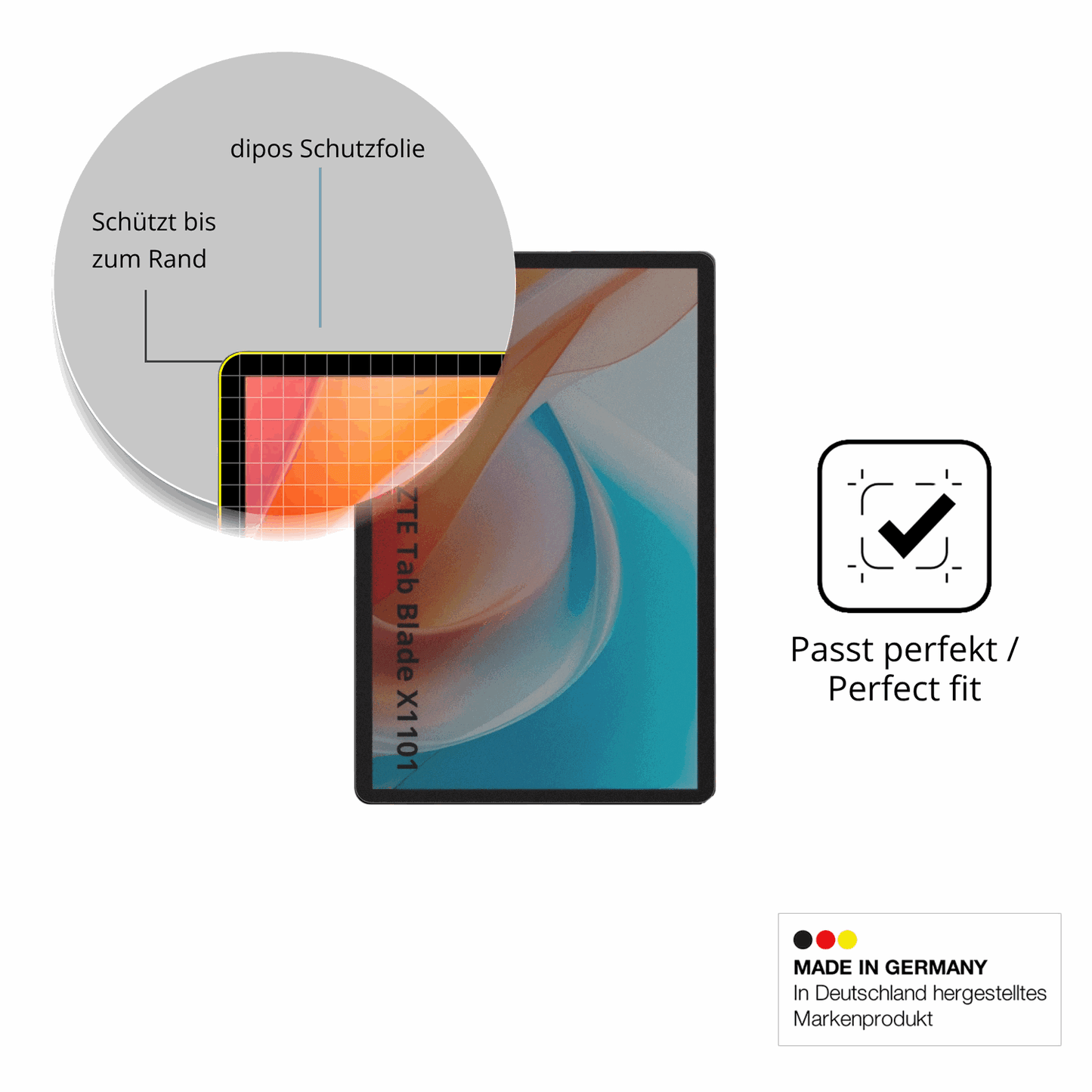 Schutz gegen Kratzer auf dem ZTE Blade X1101 Glas durch Schlüssel oder Ähnliches