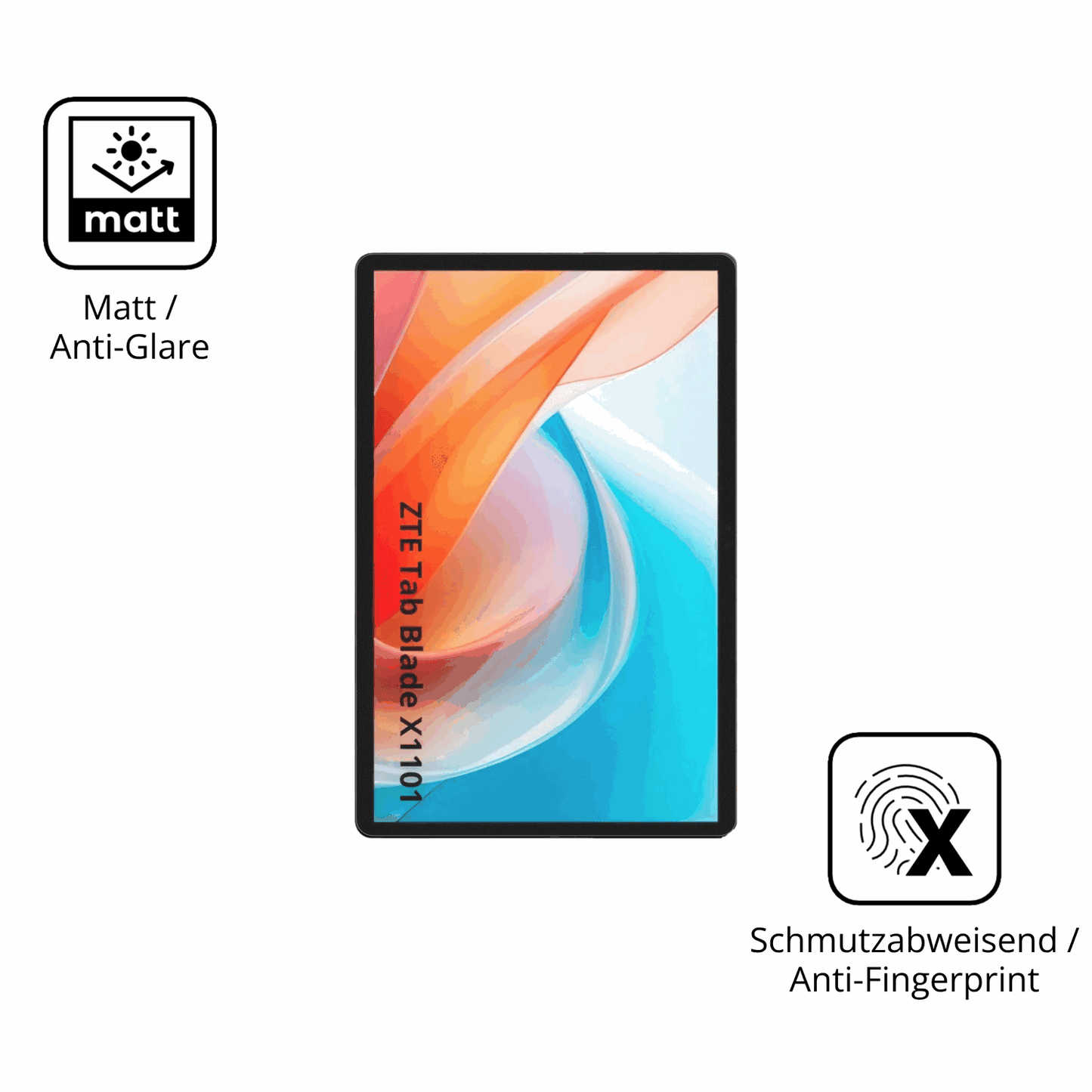 9H Hartbeschichtete, flexible Folie passend zugeschnitten für ZTE Blade X1101