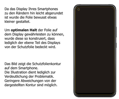 Blickschutzfolie für ZTE Blade X1 5G matt Schutzfolie Privacy