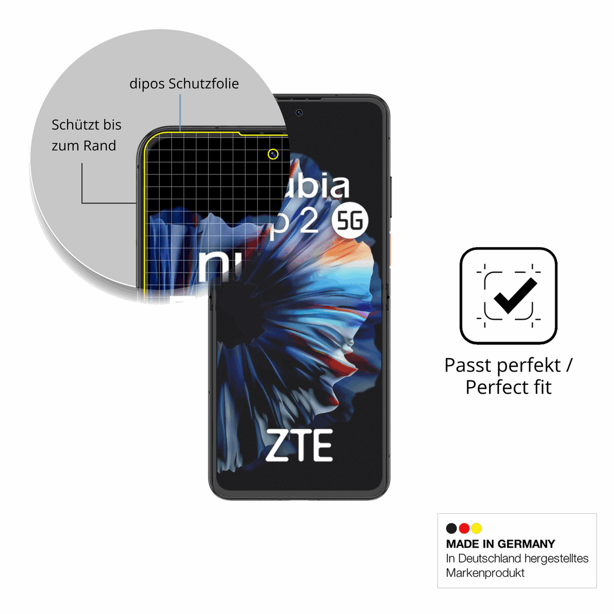 Besonders flexibler Displayschutz mit Anti-Shock-Schicht im Materialmix