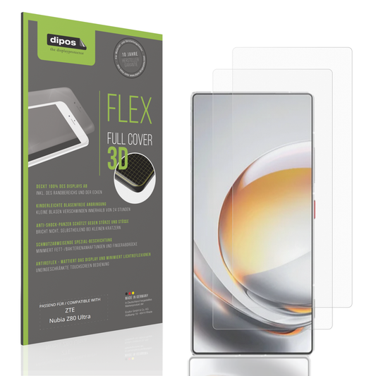 Matte Displayschutzfolie von dipos passend für ztenubia z80 ultra, 100% Displayabdeckung und blasenfreie Montage
