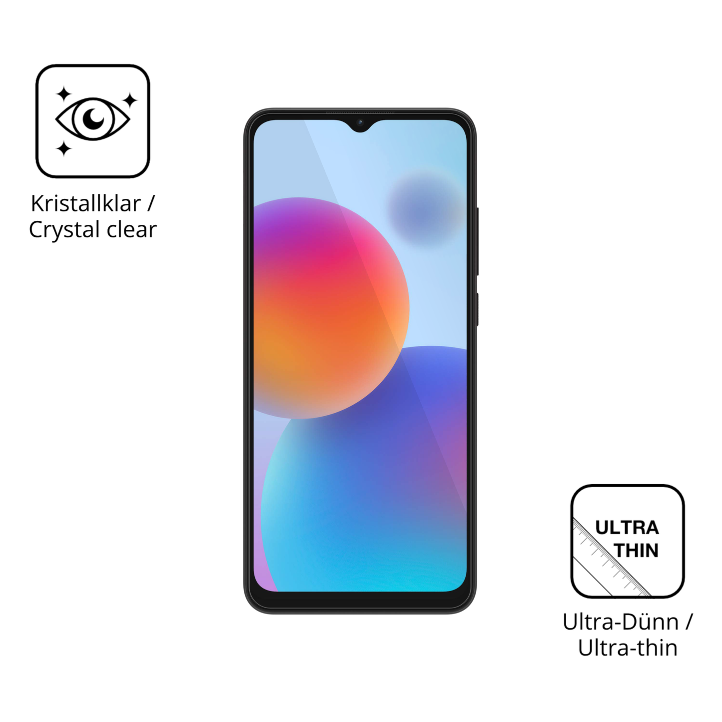 Dünne und klare Folie passend zugeschnitten für ZTE Optus X Pro 2 5G