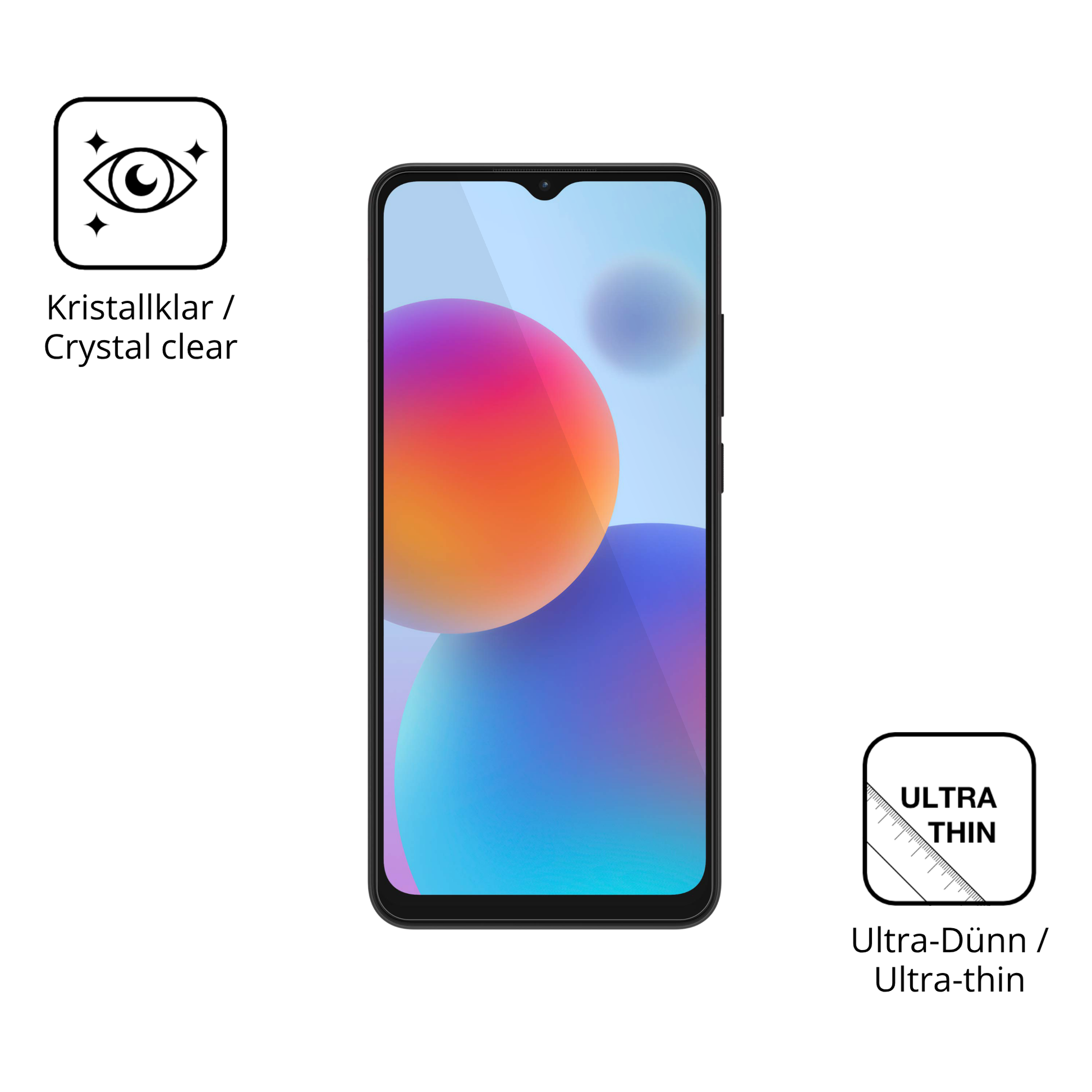 Dünne und klare Folie passend zugeschnitten für ZTE Optus X Pro 2 5G