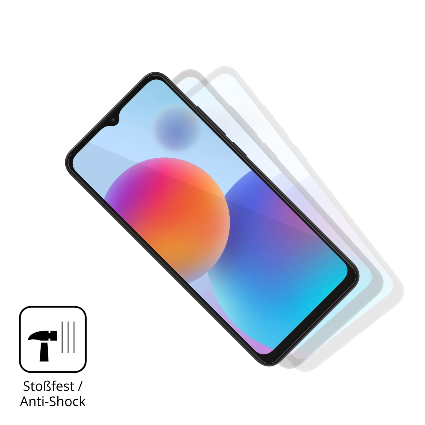 Schutz gegen Kratzer auf dem ZTE Optus X Pro 2 5G Glas durch Schlüssel, Stöße gegen die Tischkante oder Stürze