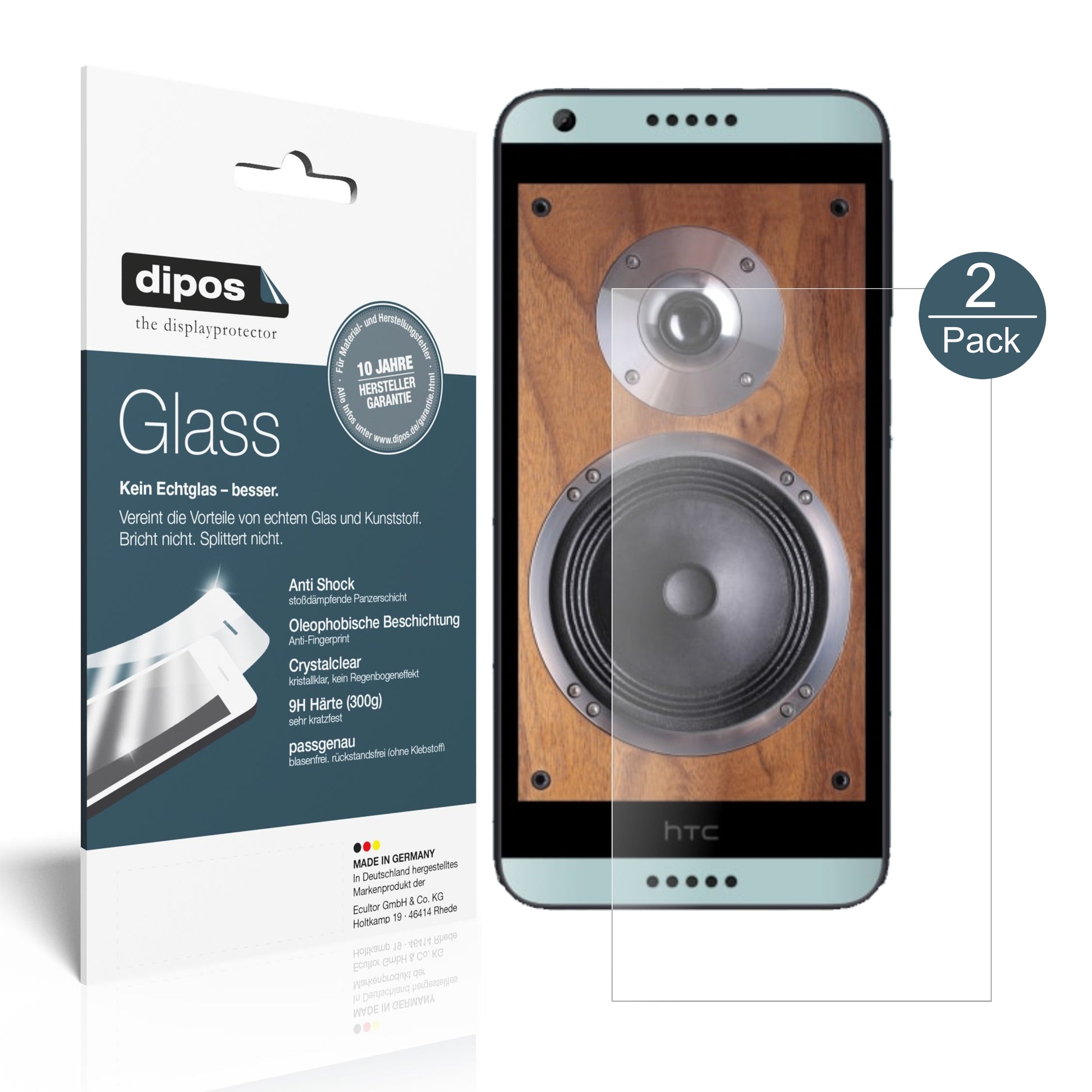 Mattes Panzerglas: Schutz vor Brüchen, Fingerabdrücken und Bildschirmblendung für HTC-Desire 650