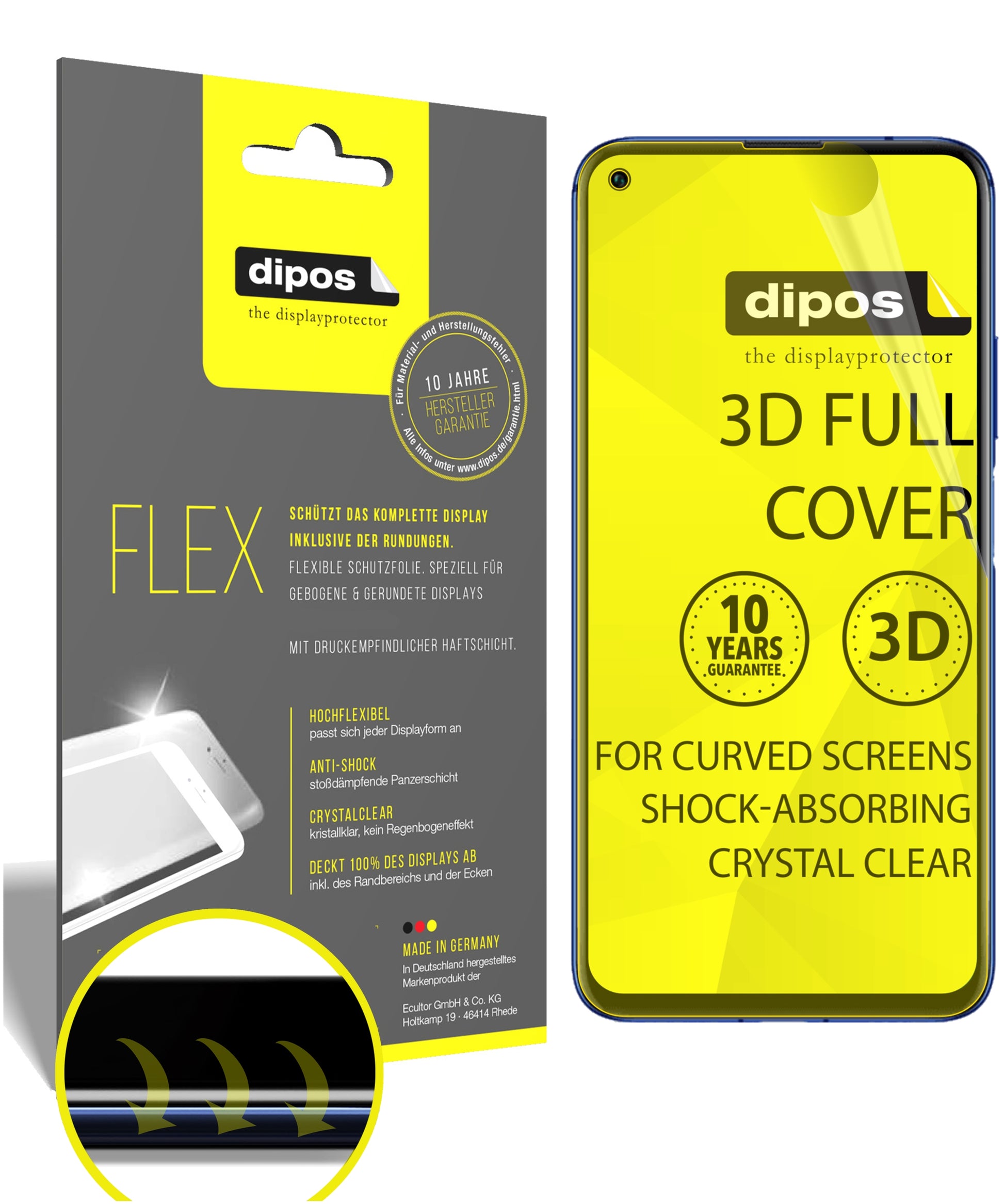 3D Full Cover Displayschutzfolie: Case-freundlicher Schutz mit perfekter Passform für dein Display. 