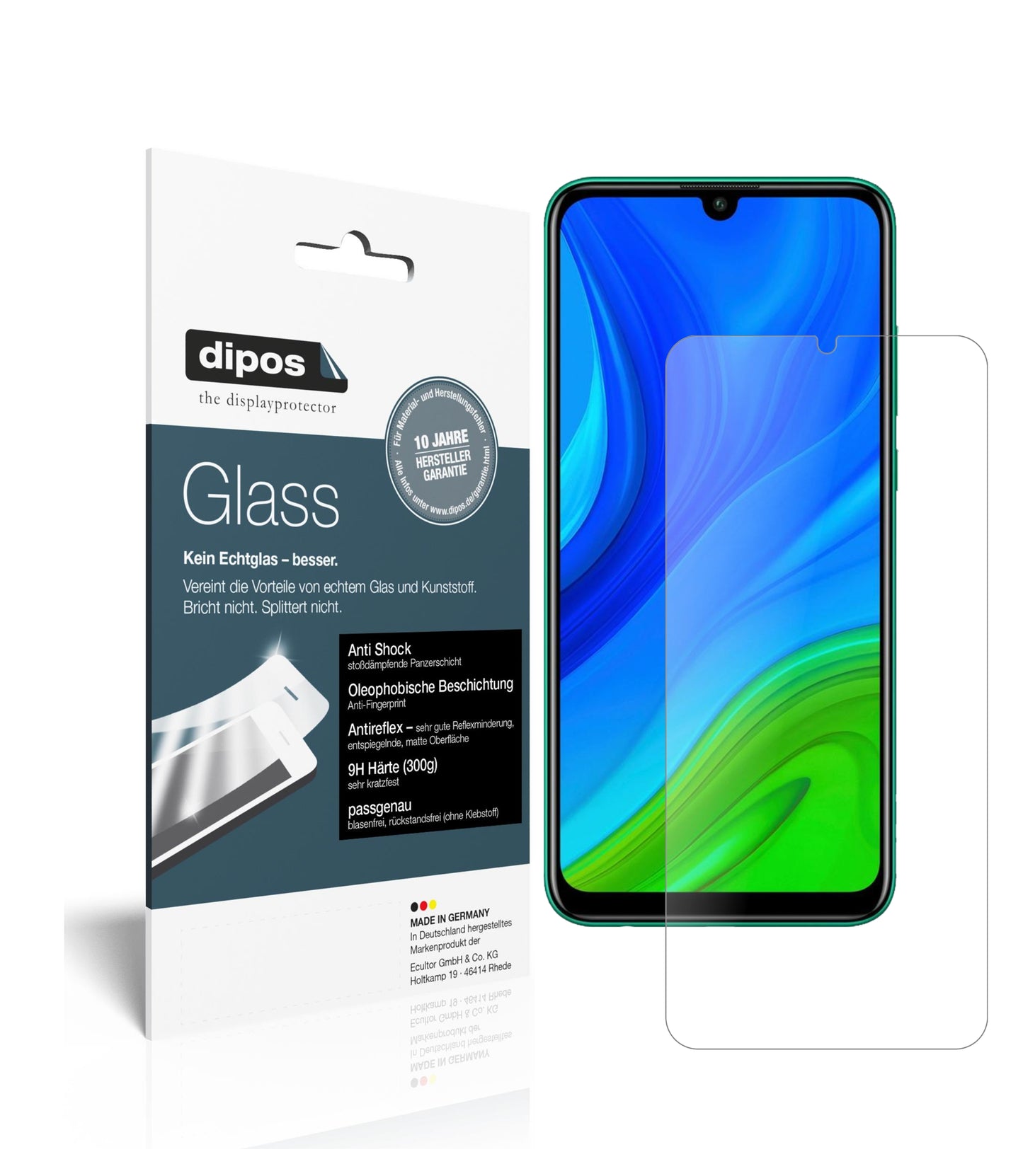Mattes Panzerglas: Schutz vor Brüchen, Fingerabdrücken und Bildschirmblendung für Huawei-P Smart (2020)